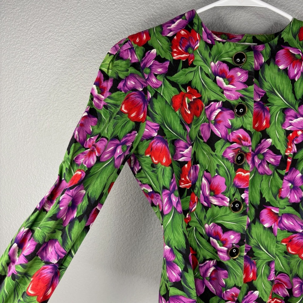 Vintage Donna Morgan Floral 80s/90s Jacket - Picture 2 of 7